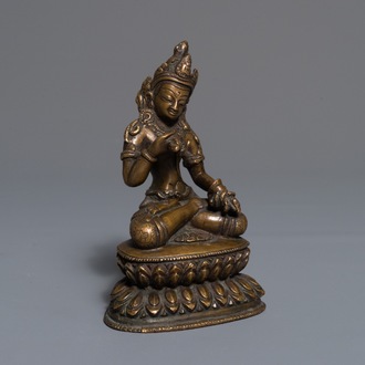 Un Bouddha Vajrasattva en bronze, Chine, 19ème