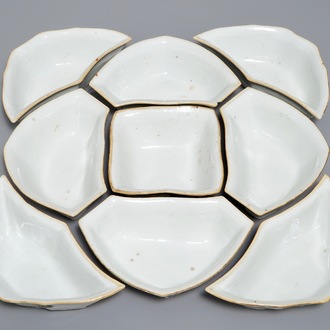 Un service à mendiants en porcelaine de Chine qianjiang cai, marque de Tongzhi, 19/20ème