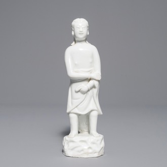 Un modèle d'Adam en porcelaine blanc de Chine de Dehua, Kangxi