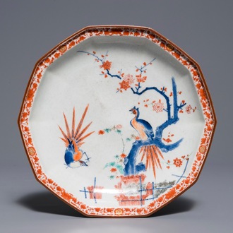 A Japanese Kakiemon decagonal plate, Edo, 17th C.