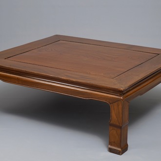 A low Chinese rectangular side table, Kang, 20th C.