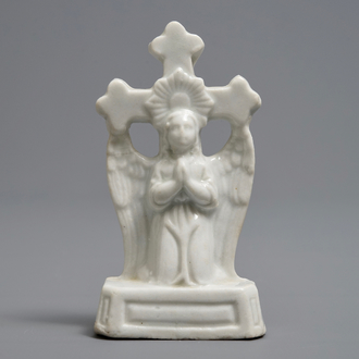 A rare Chinese Dehua blanc de Chine crucifix, Kangxi/Qianlong