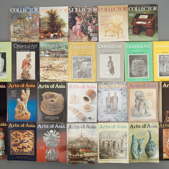 Une collection de magazines d'Arts d’Asie: Arts of Asia 1979-1991, Oriental Art 1955-1956, etc.