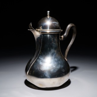 A French silver coffee jug with wooden handle, Paris, ca. 1798-1809