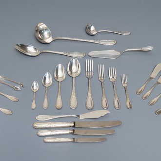 A German silver flatware service, Bruckmann & Sohne, Heilbronn, 20th C.