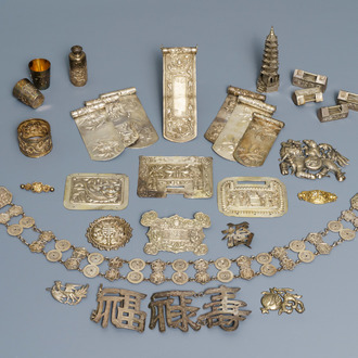 A varied collection of Chinese silver, 19/20th C.