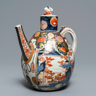 A large Japanese Imari jug and cover, Edo, 17th C.