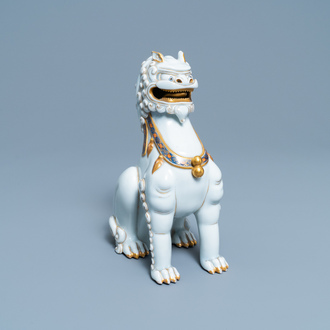 Un modèle d'un komainu en porcelaine Koransha de Japon, Meiji, 19ème