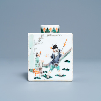 Une boîte à thé en porcelaine de Chine famille verte, Kangxi