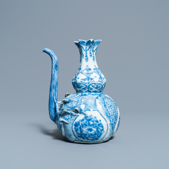 A Chinese blue and white 'pomegranate' kendi, Wanli