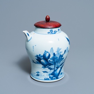 A Chinese blue and white ewer for the Vietnamese market, Kangxi