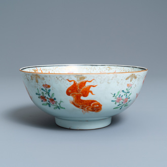 A Chinese famille rose 'goldfish' bowl, Yongzheng