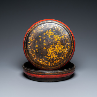 A large Chinese lacquered box and cover for the Vietnamese market, 18/19th C.