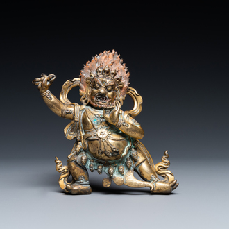 Une figure de Mahakala en bronze, Chine, 18ème