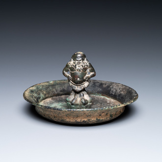 A Roman bronze 'satyr' bowl, probably 3rd/6th C.