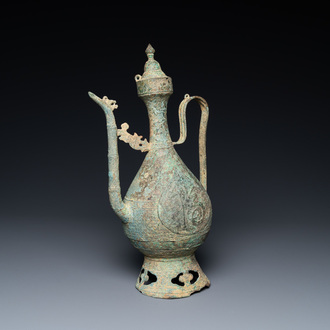 A Vietnamese bronze 'Phuc' and 'Tho' ewer, Lê Dynasty, 16/17th C.