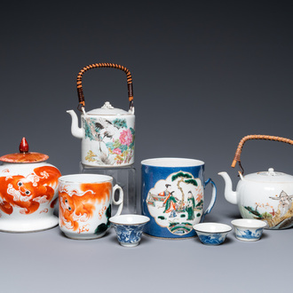 Une collection variée en porcelaine de Chine, 19/20ème