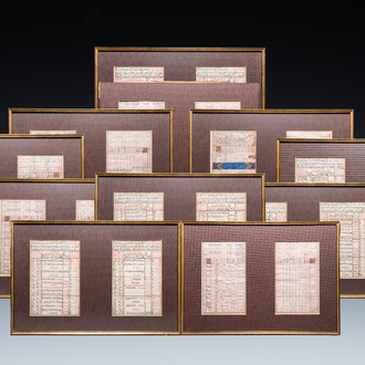 Ecole ottomane: 22 pages d'un manuscrit mathématique, 19ème
