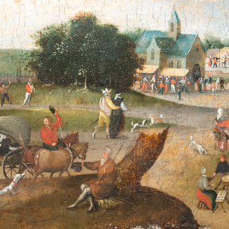 Abel Grimmer (c.1570-c.1619): 'Kermesse flamande le jour de la fête de Saint Georges', huile sur panneau