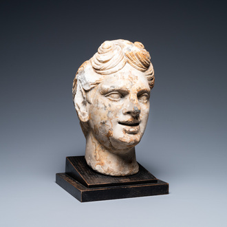 A Roman marble head of a satyr, 2nd/3rd C.