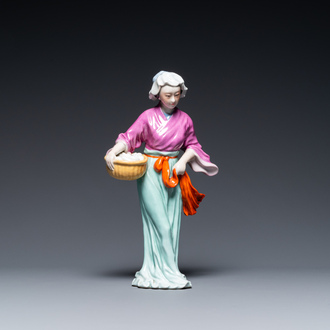 Sculpture d'une femme de la Révolution Culturelle en porcelaine de Chine