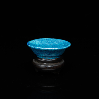 A Chinese robin's egg-glazed miniature dish, 19/20th C.