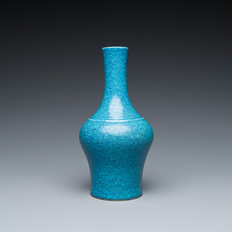 A Chinese robin's egg-glazed bottle vase, Qing