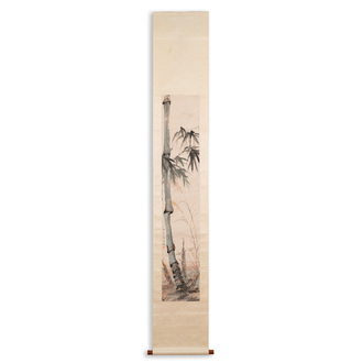 Suiveur de Xu Beihong 徐悲鴻 (1895-1953): 'Bambous’, encre et couleurs sur papier, daté 1931