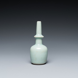 A Chinese celadon-glazed miniature 'kundika' vase, Song/Yuan