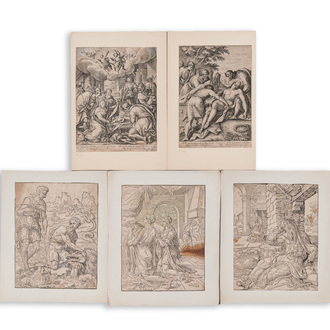Dirck Volckertz Coornhert en Crispijn van de Passe: Vijf gravures, 16e eeuw