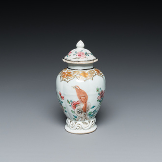 Boîte à thé en porcelaine de Chine famille rose, Yongzheng