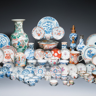 Collection variée en porcelaine de Chine, Kangxi et postérieur