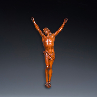 Christ en buis sculpté, Flandre, 17ème