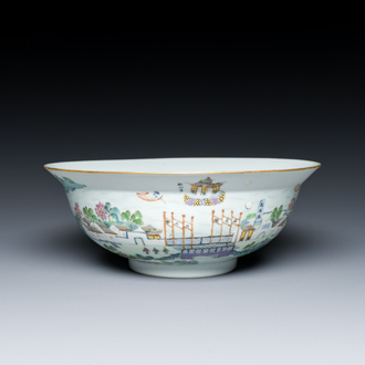 Bol en porcelaine de Chine famille rose à décor de 'Dong Hu Ye Yue 東湖夜月', marque et époque de Daoguang