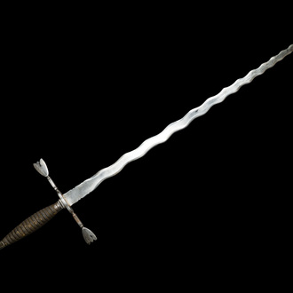 A two-handed 'Flamberge' sword, probably Germany, 18th C.