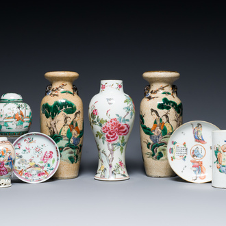 Une collection variée en porcelaine de Chine famille rose et verte, Yongzheng et postérieur
