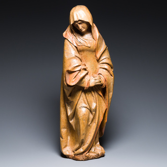 Sainte Marie-Madeleine en noyer sculpté, Flandre, 16ème