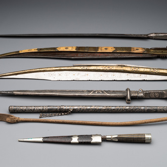A varied collection of Russian and Spanish blades and weapons, 18/19th C.
