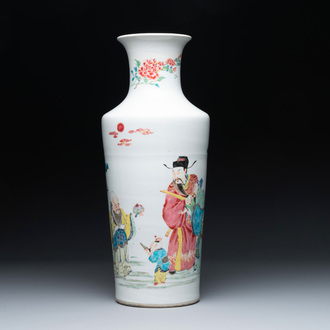 A fine Chinese famille rose 'Sanxing' vase, Yongzheng