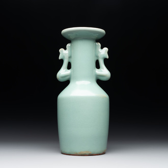 A Chinese Longquan celadon 'kinuta' vase, Song/Yuan