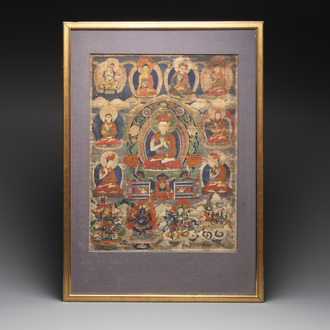 A thangka depicting Lama, Tibet, 18/19th C.
