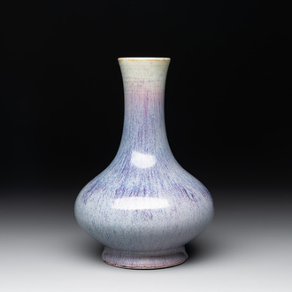 A Chinese flambé-glazed bottle vase, Daoguang mark and of the period