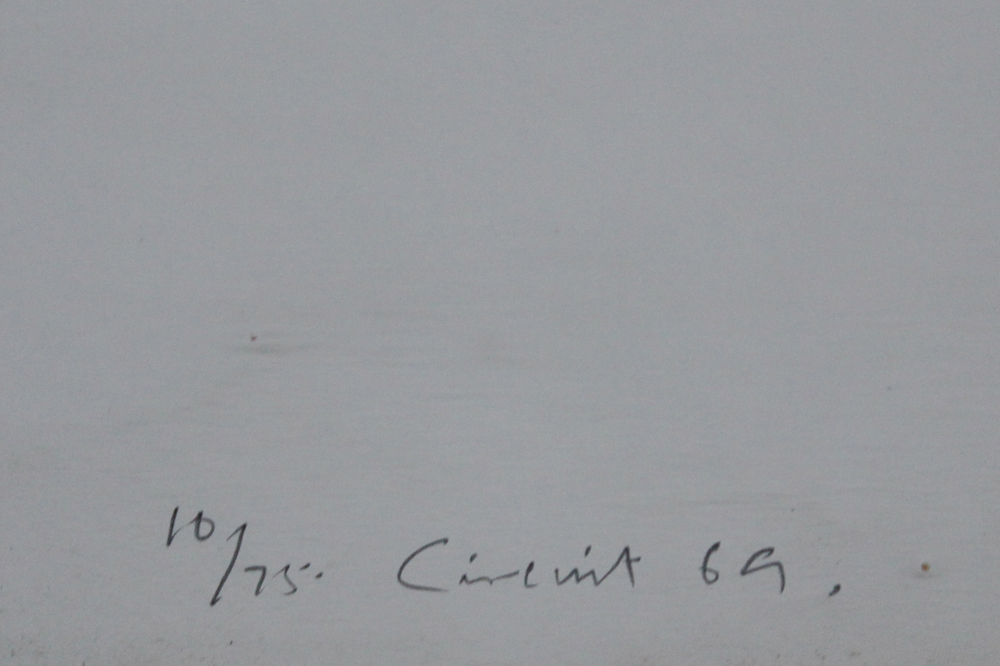 Alan Green: Circuit, dated 69, abstract screenprint
