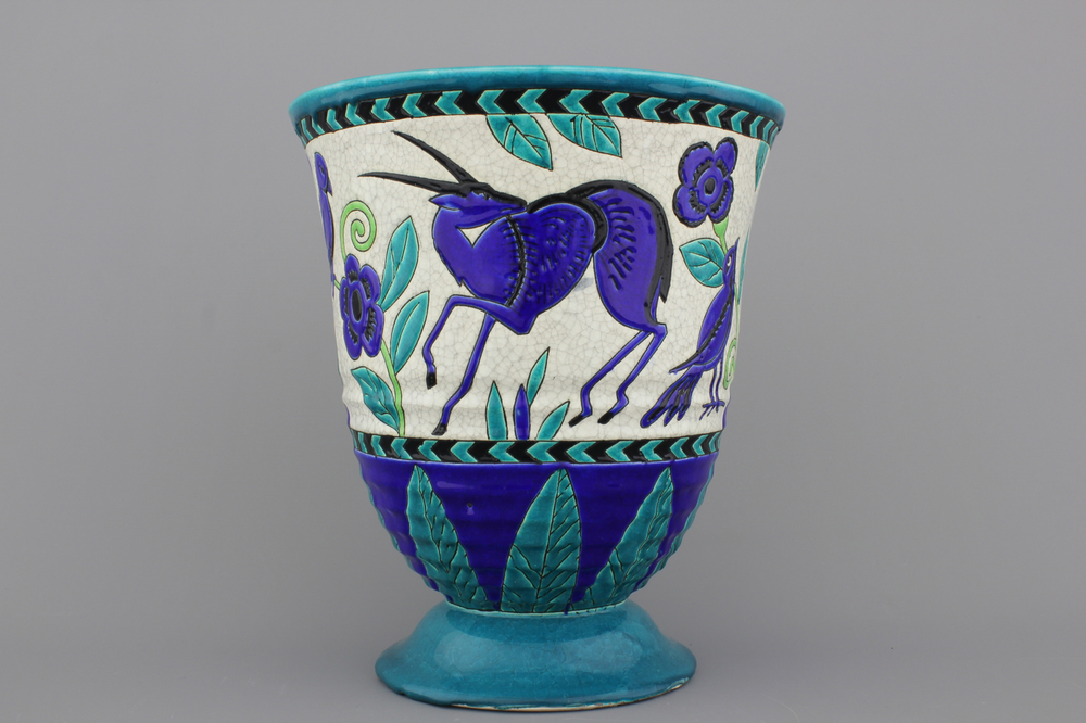 A Boch Keramis vase by Charles Catteau, 20th C.