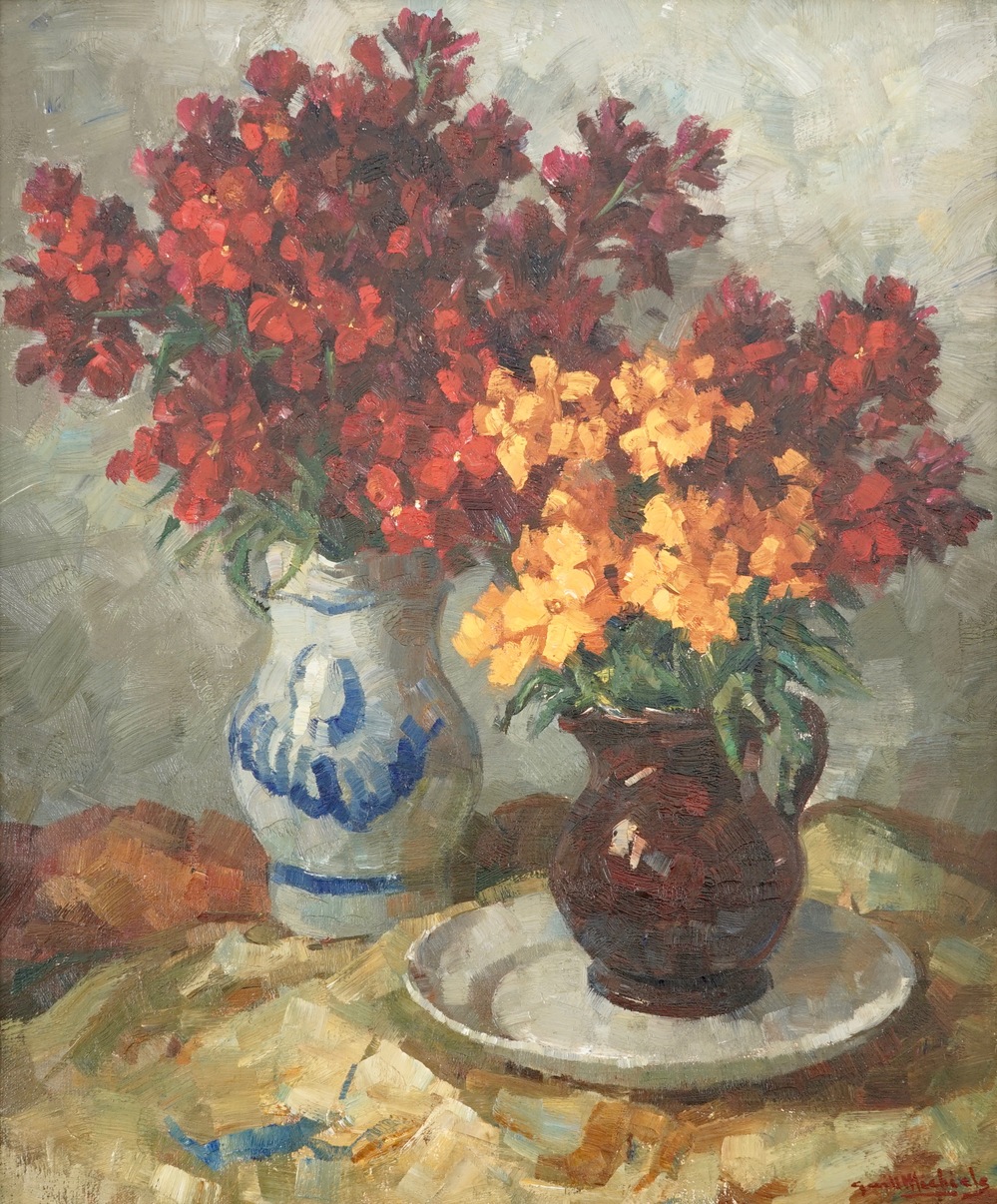 Guillaume Michiels (1909-1997), a still life with flowers, oil on canvas