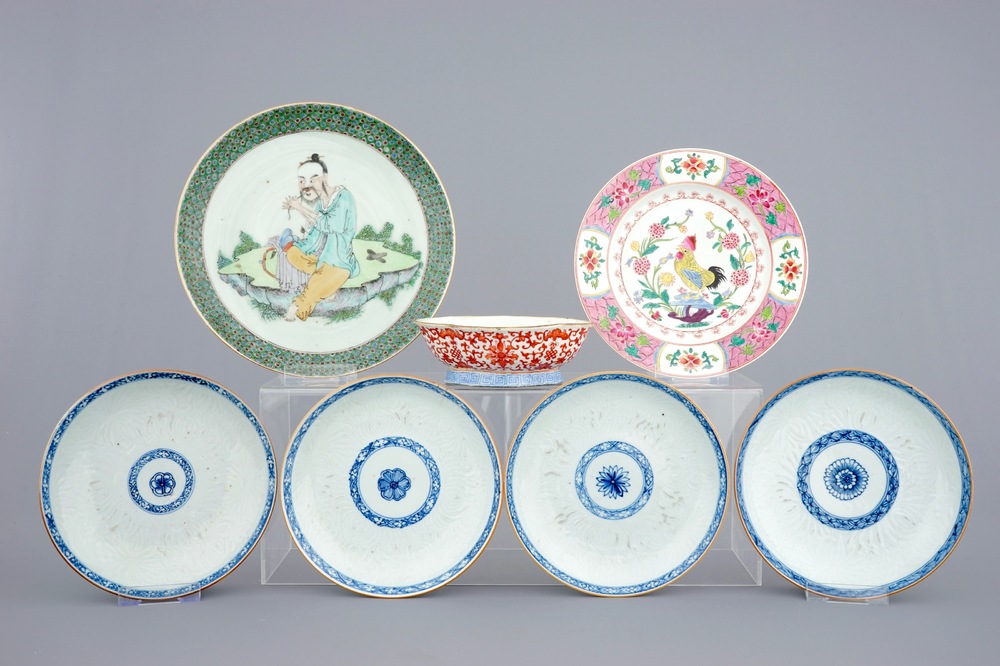 Un lot divers en porcelaine de Chine, 18/19&egrave;me