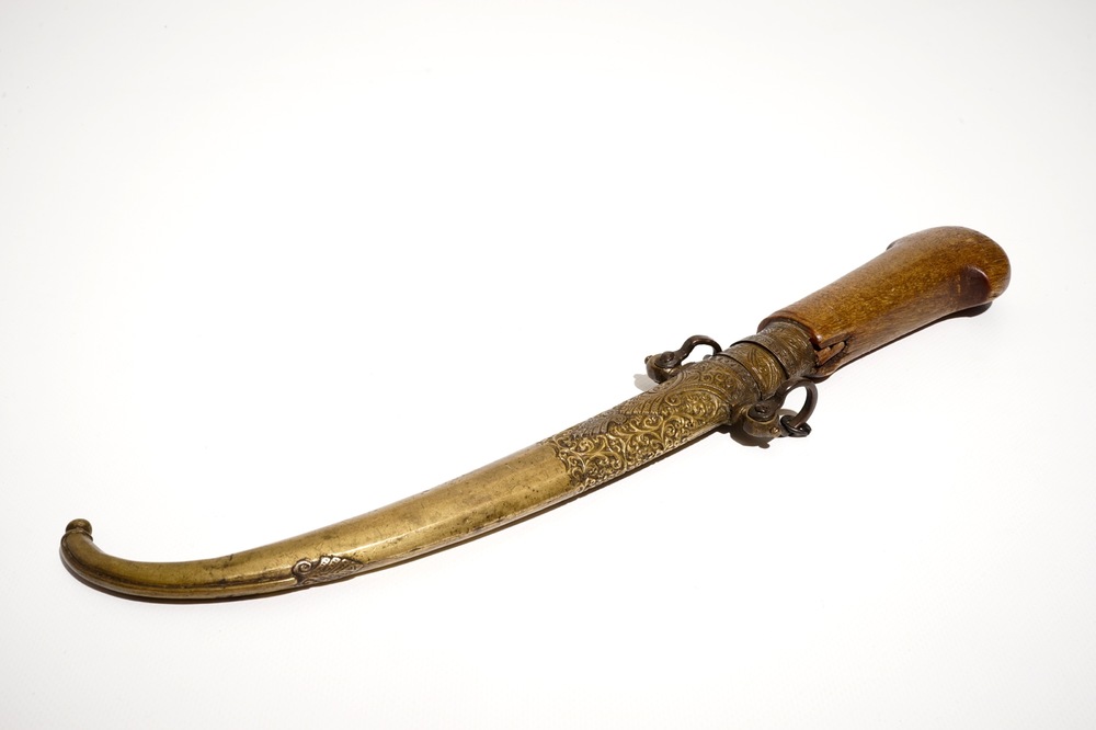 A Moroccan dagger with rhinoceros horn hilt, 19th century