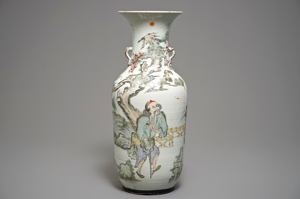 A fine Chinese qianjiang cai vase, 19/20th C.