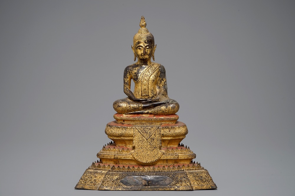19世纪泰国铜佛座像- Rob Michiels Auctions