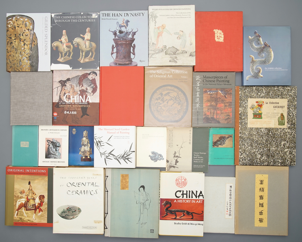 63 boeken over Aziatische kunst, vnl. China en Korea, w.o. enkele zeldzame werken